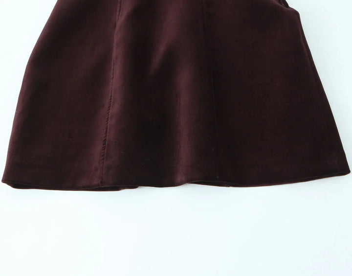 Mini strapless velvet dress with bow decoration on the back - Bailey