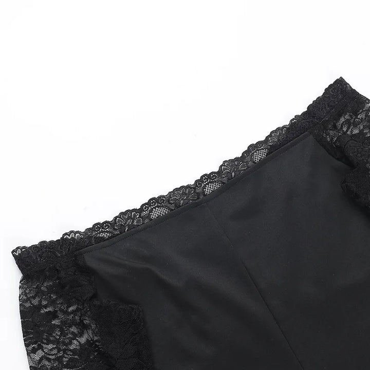 Maxi Dress with Lace Sleeve Detail and Off-Shoulder Design - Barbara