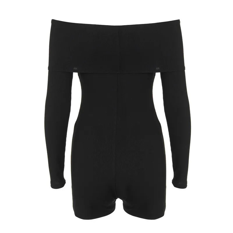 Knitted Off-Shoulder One-Piece Suit - Mai
