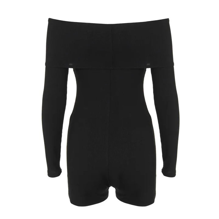Knitted Off-Shoulder One-Piece Suit - Mai
