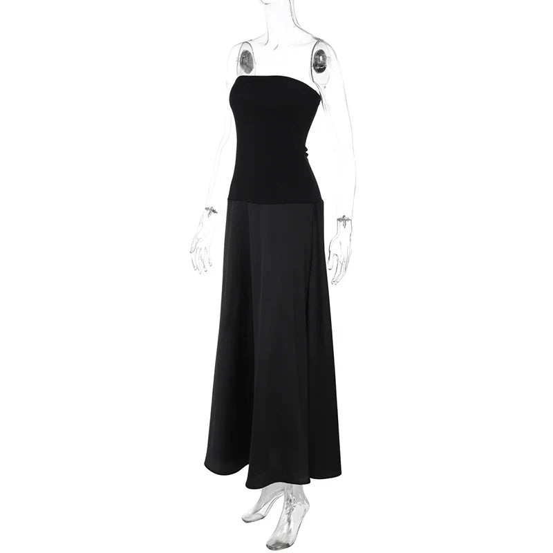 Strapless Satin Maxi Dress - Marina