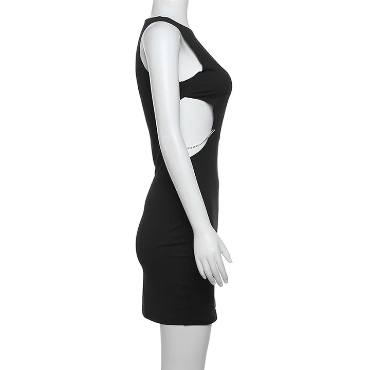 Mini Dress with Chain Detail and Cutouts - Agatha