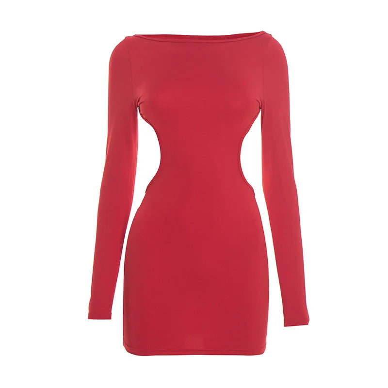 Mini Dress with Open Back and Bow Design - ORIN
