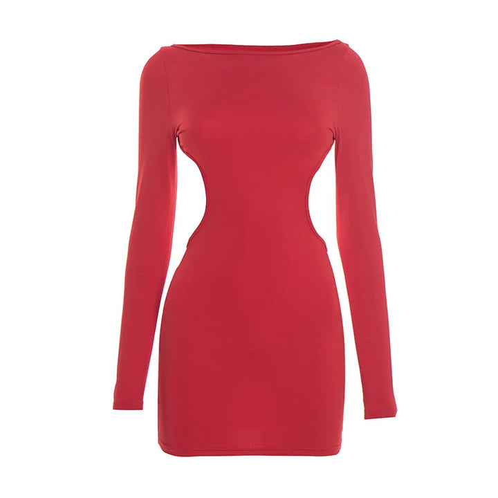 Mini Dress with Open Back and Bow Design - ORIN