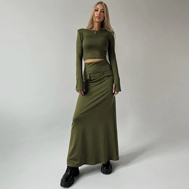Two-piece set with top and maxi skirt - Buddy