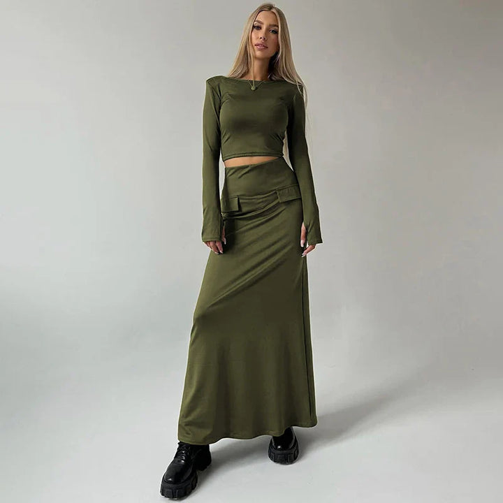 Two-piece set with top and maxi skirt - Buddy