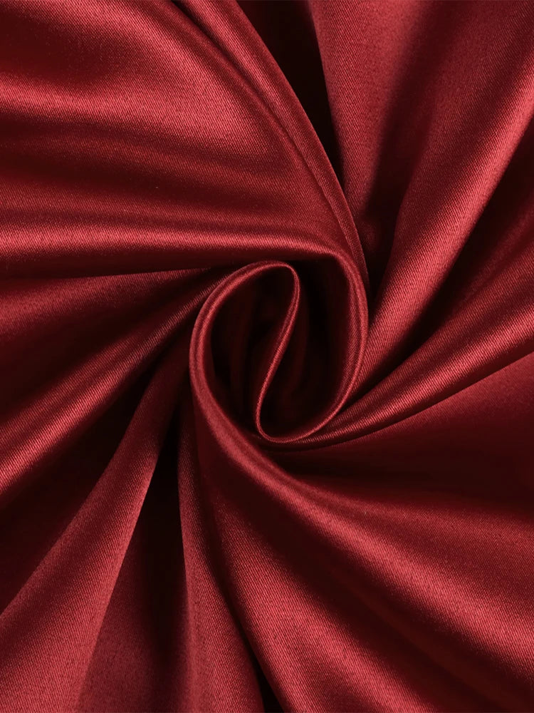 Elegant Satin Maxi Dress with Deep Slit - Venice