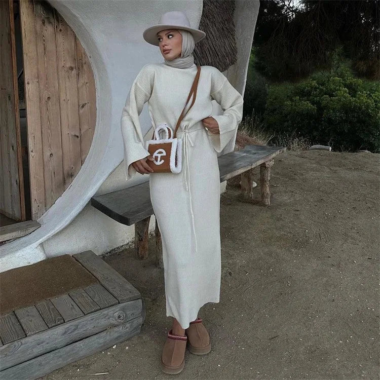 Casual maxi knitted dress - Amitah