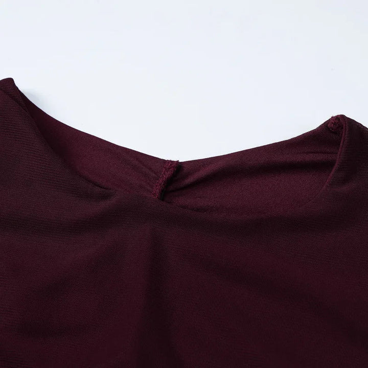 Ruched mini dress with cutouts and mesh sleeves - Hagar