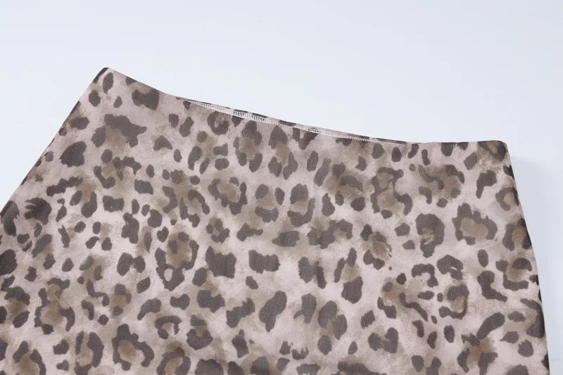 Leopard Print Chiffon Maxi Skirt - Ritz