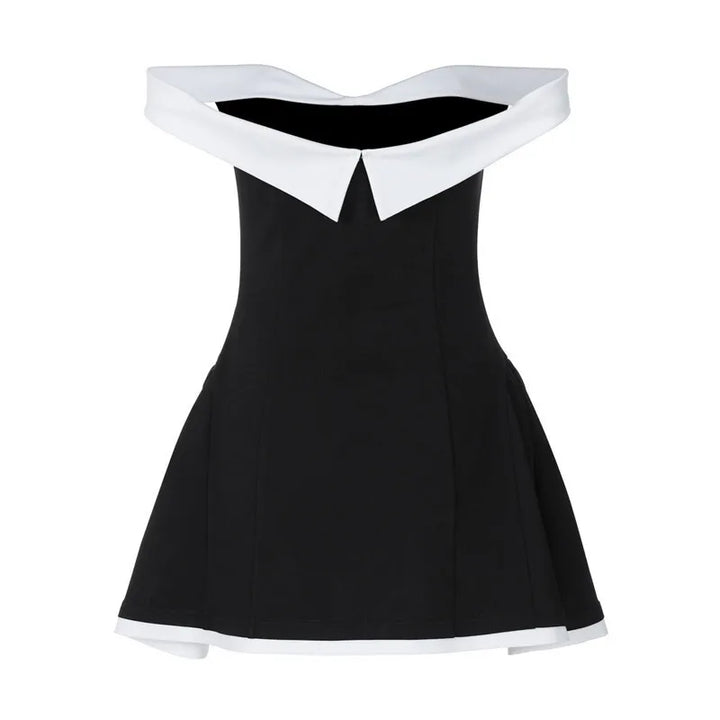 Mini A-line dress with off-shoulder - Margo