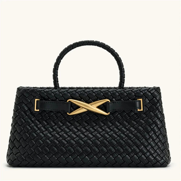 תיק דמוי עור בעיצוב מחוספס בעיטור אבזם