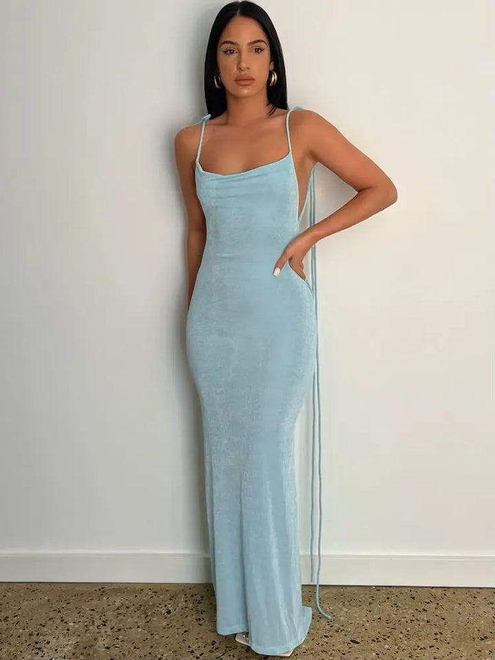 Maxi Dress with Open Back - Ayra