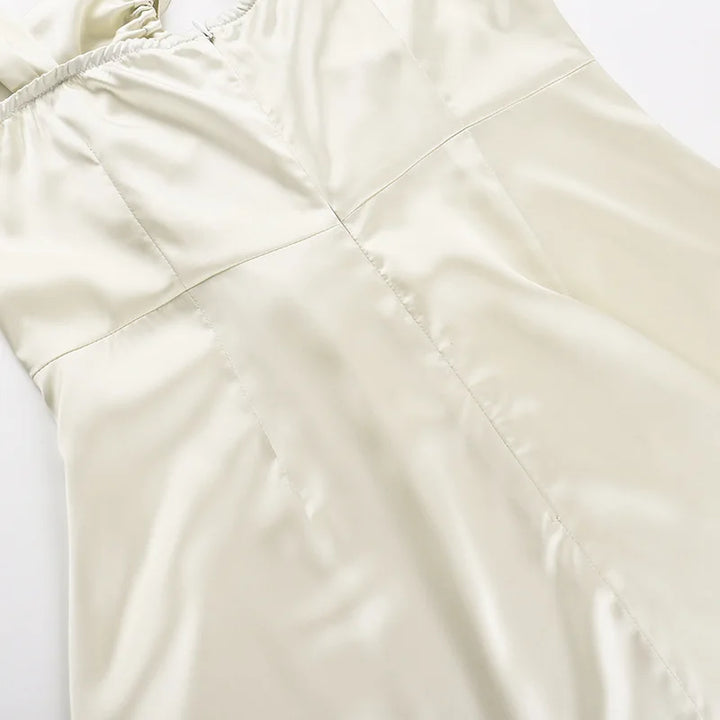 Mini Dress with Tie and Open Back - Alaya