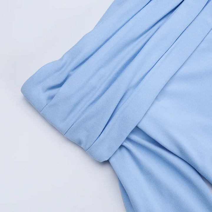 Off-Shoulder Maxi Dress with Open Back - GIZEL