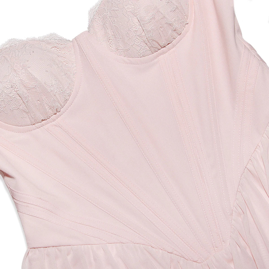 Mini Chiffon Dress with Corset Design - Rosie