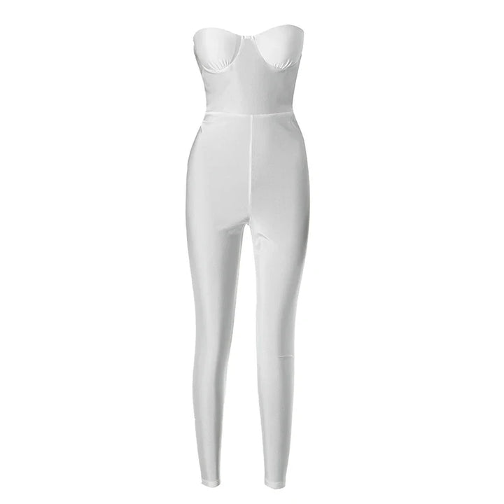 Strapless Shiny and Shaping Jumpsuit - Lorelai