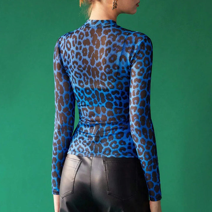 Sheer leopard print top - Siena