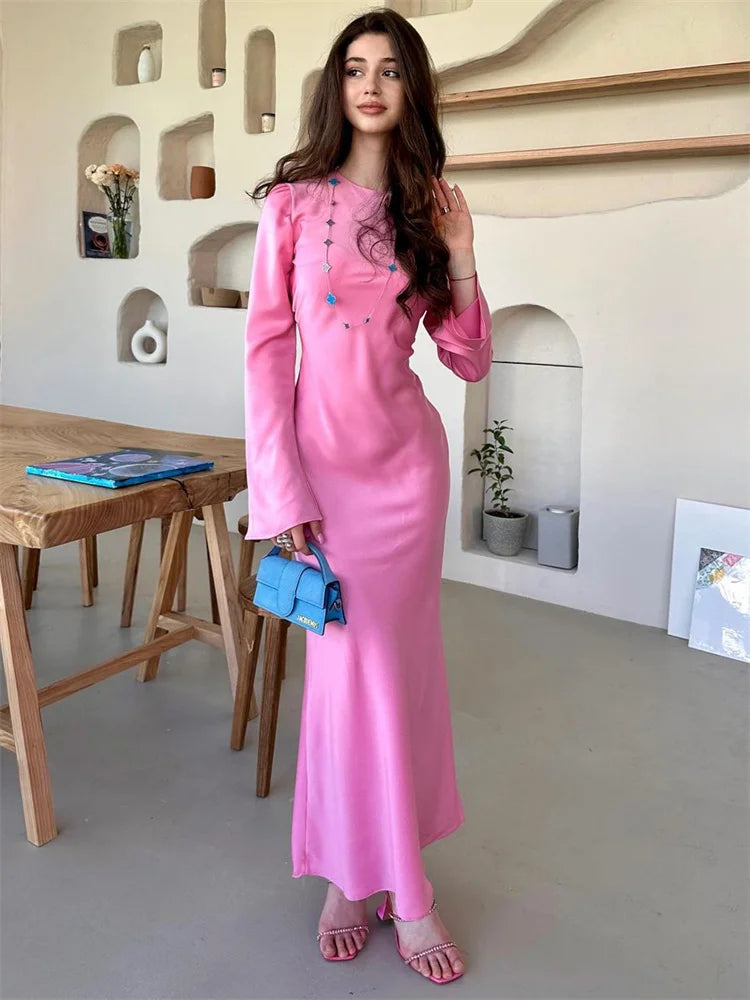 Satin maxi dress - Dekel