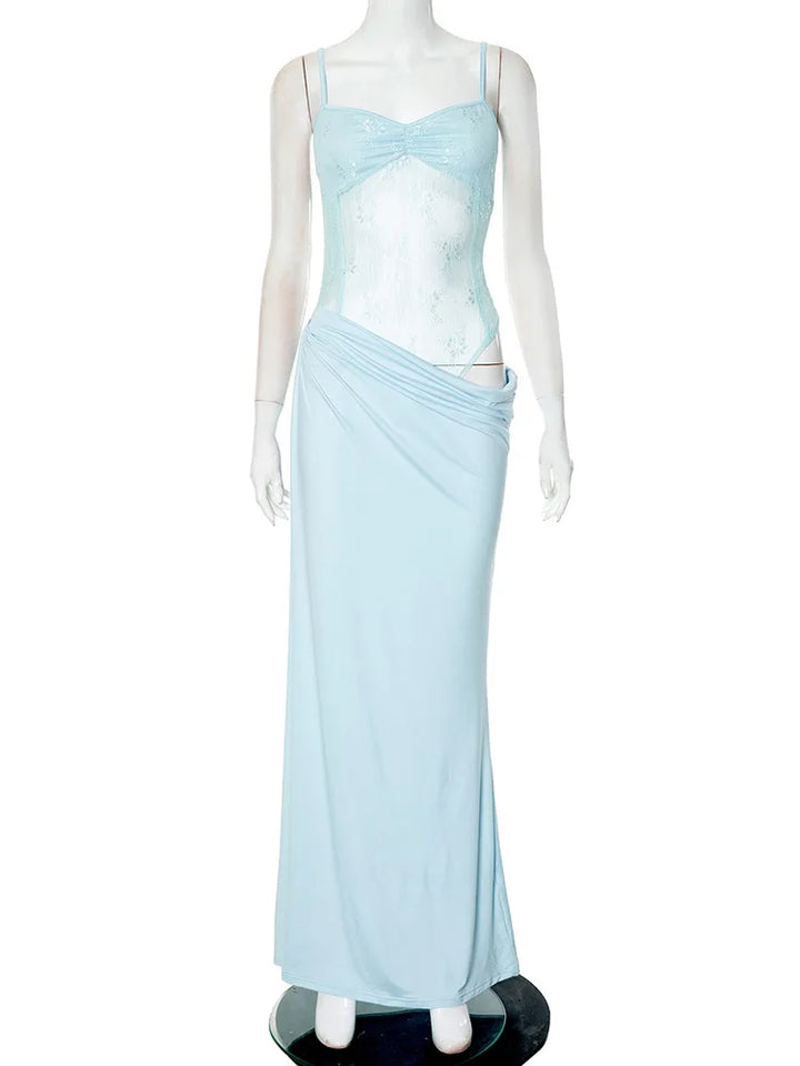 Maxi dress with lace decoration - Sherry