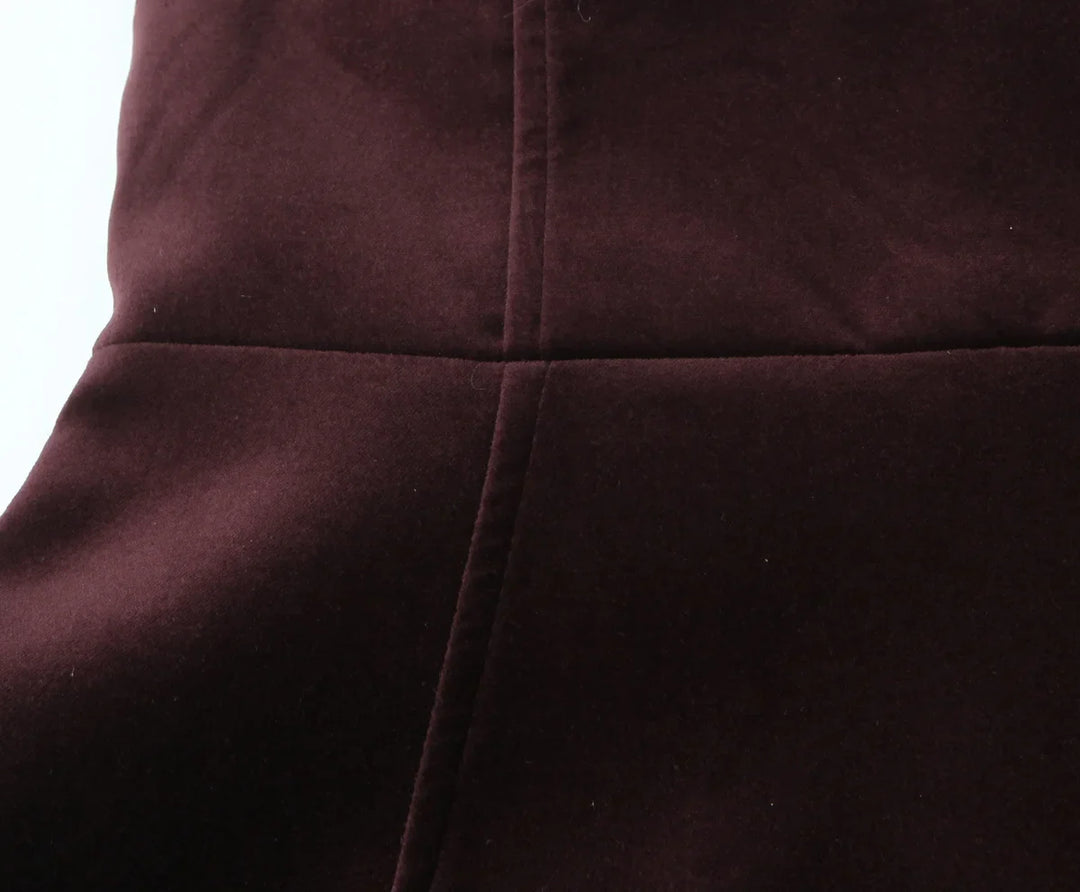 Mini strapless velvet dress with bow decoration on the back - Bailey