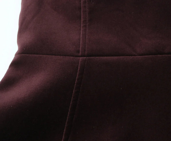 Mini strapless velvet dress with bow decoration on the back - Bailey