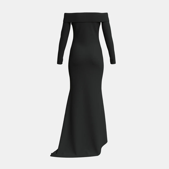 Elegant Off-Shoulder Maxi Dress - Ariel