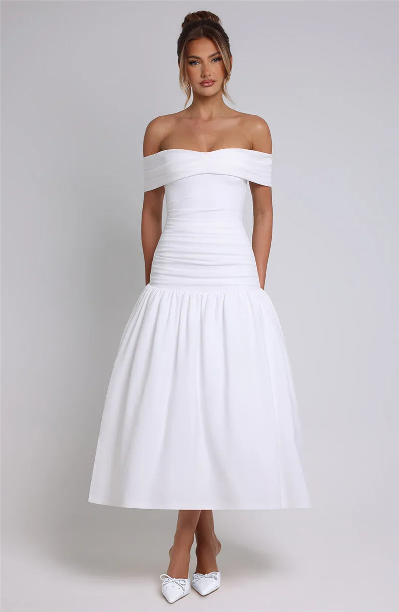 Maxi off-shoulder dress - Tehila