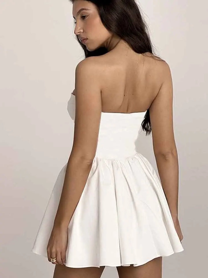 A-line strapless mini dress - Louisa