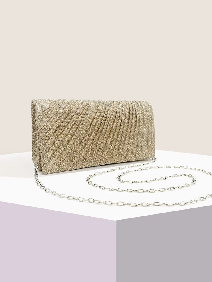 תיק קלאץ' בעיצוב זרקונים מנצנצים רצועת שרשרת