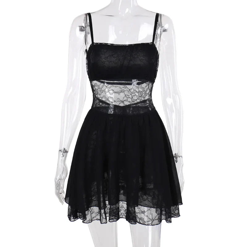 Mini lace ruffle dress - Sanya