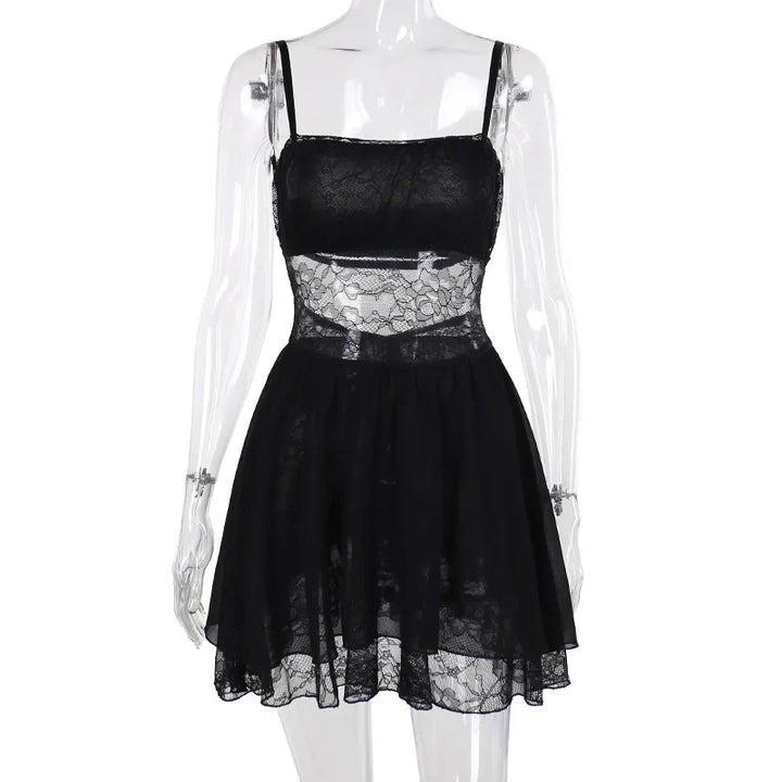 Mini lace ruffle dress - Sanya