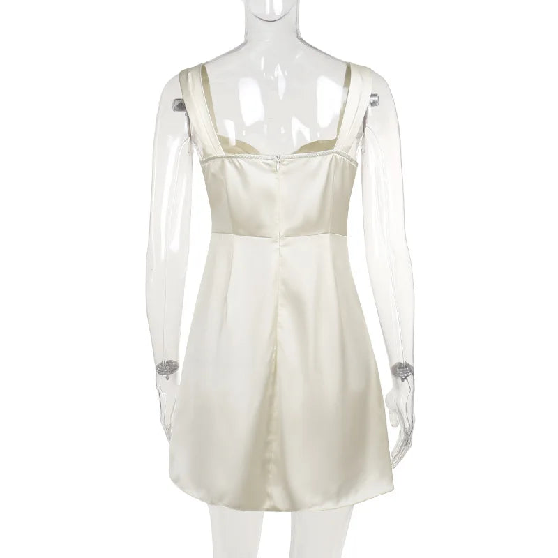 Mini Dress with Tie and Open Back - Alaya