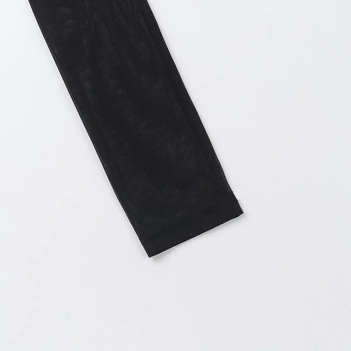 Shaping fabric jumpsuit with mesh design and off-shoulder pedal pants - Maya Lee