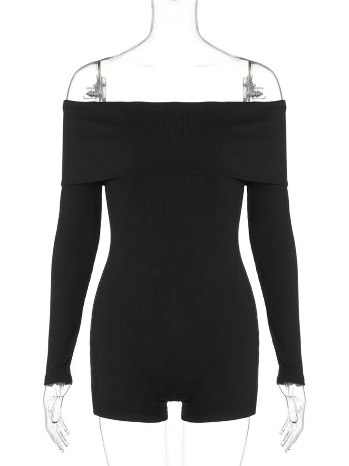Knitted Off-Shoulder One-Piece Suit - Mai