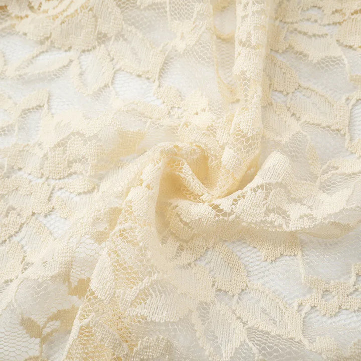 Strapless mini dress with tiered lace ruffle design - Mia Li