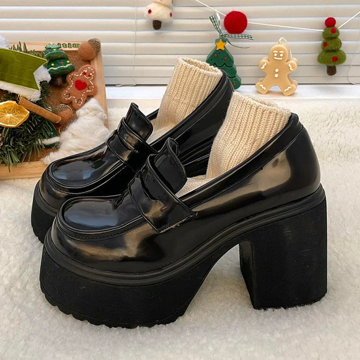 Platform Heel Loafers - Nelly
