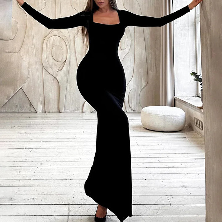 Shaping Maxi Dress with Back Tie for Waist Fit - Madeleine
