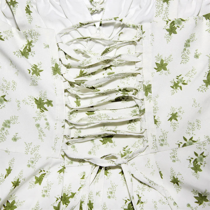Summer Midi Dress with Rustic Design and Slit Decoration - Angelica