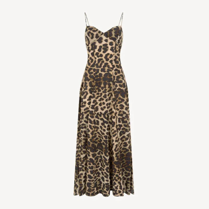 Leopard Print A-Line Maxi Dress - Milani
