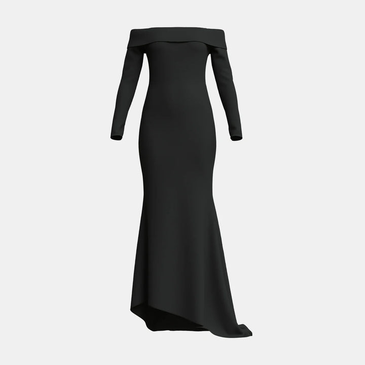 Elegant Off-Shoulder Maxi Dress - Ariel