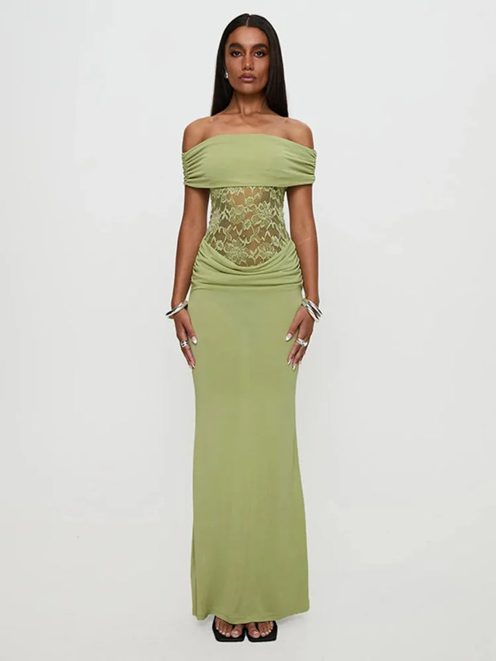 Off-shoulder lace maxi dress - Jessica
