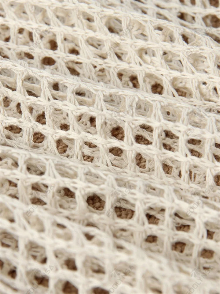Mesh Mini Beach Dress with Polo Collar Design - Indie