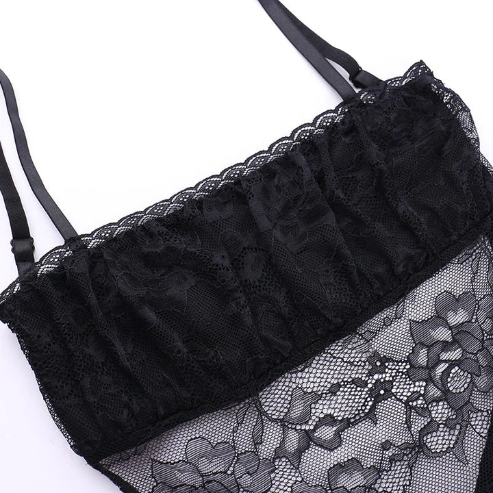 Mini lace ruffle dress - Sanya