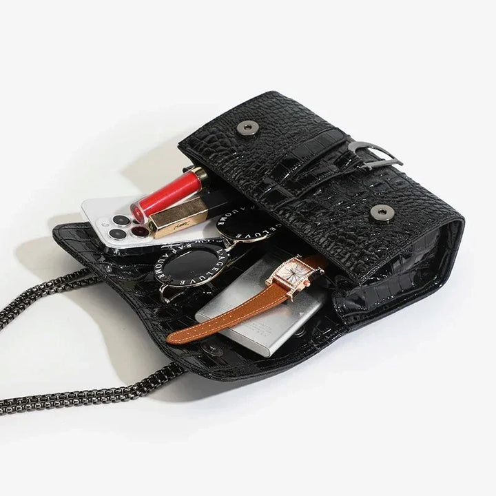 תיק דמוי עור נצנצים בעיצוב D