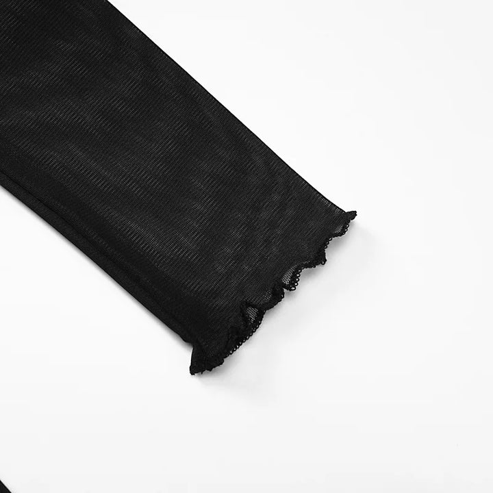 Mesh Maxi Dress with Turtleneck Underskirt - Isabella