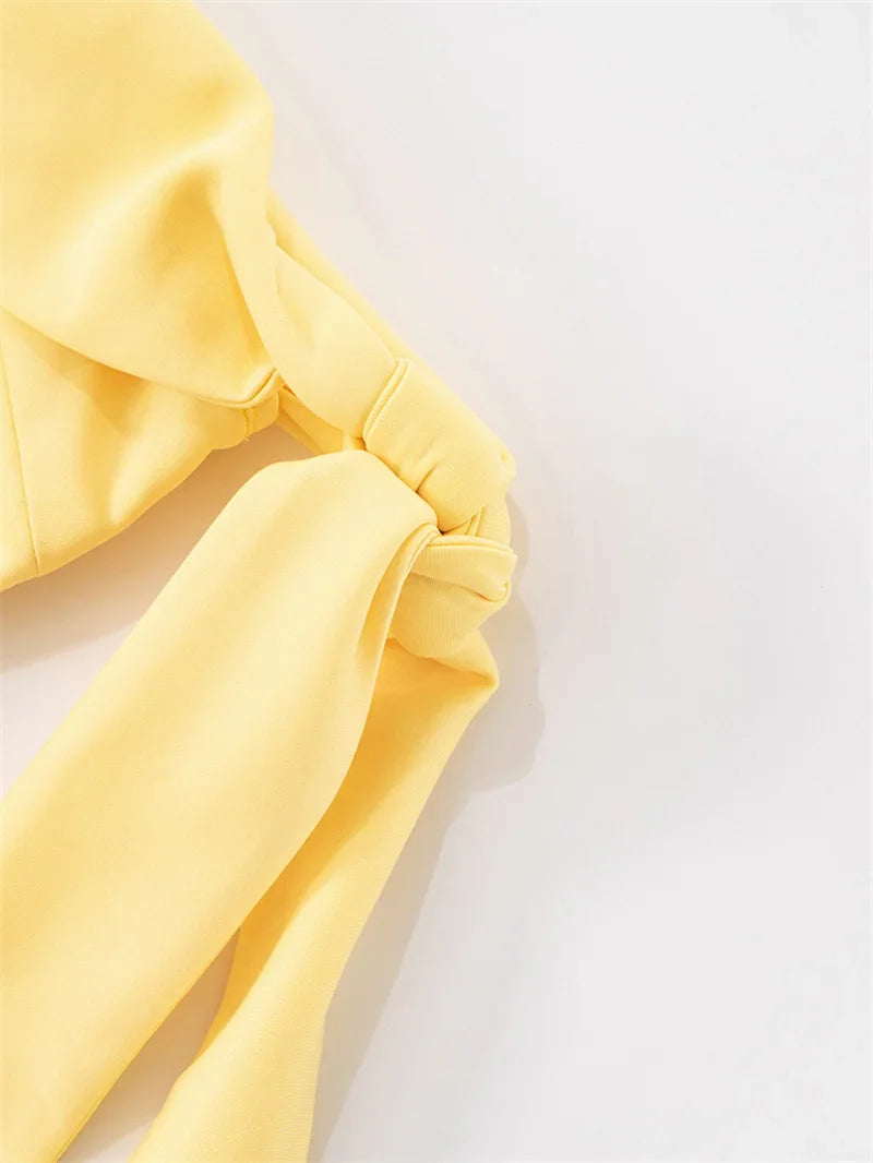 Mini A-line dress with bare shoulders decorated with tie - Sheli