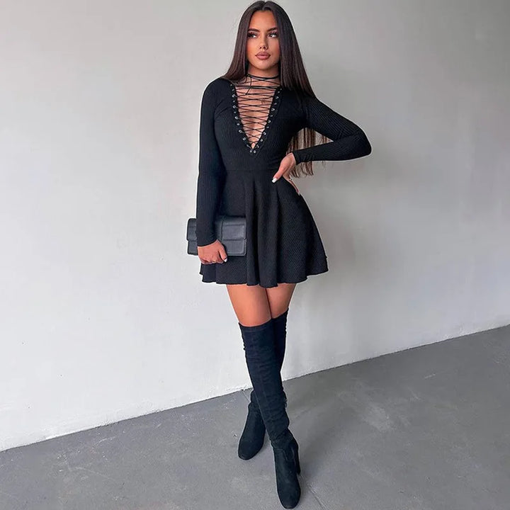 Tie Mini Dress - Dafna