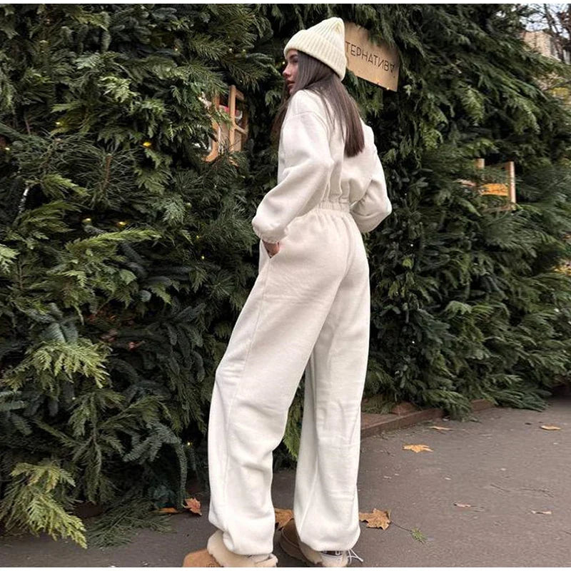 Winter Jumpsuit with Front Zipper - Frances