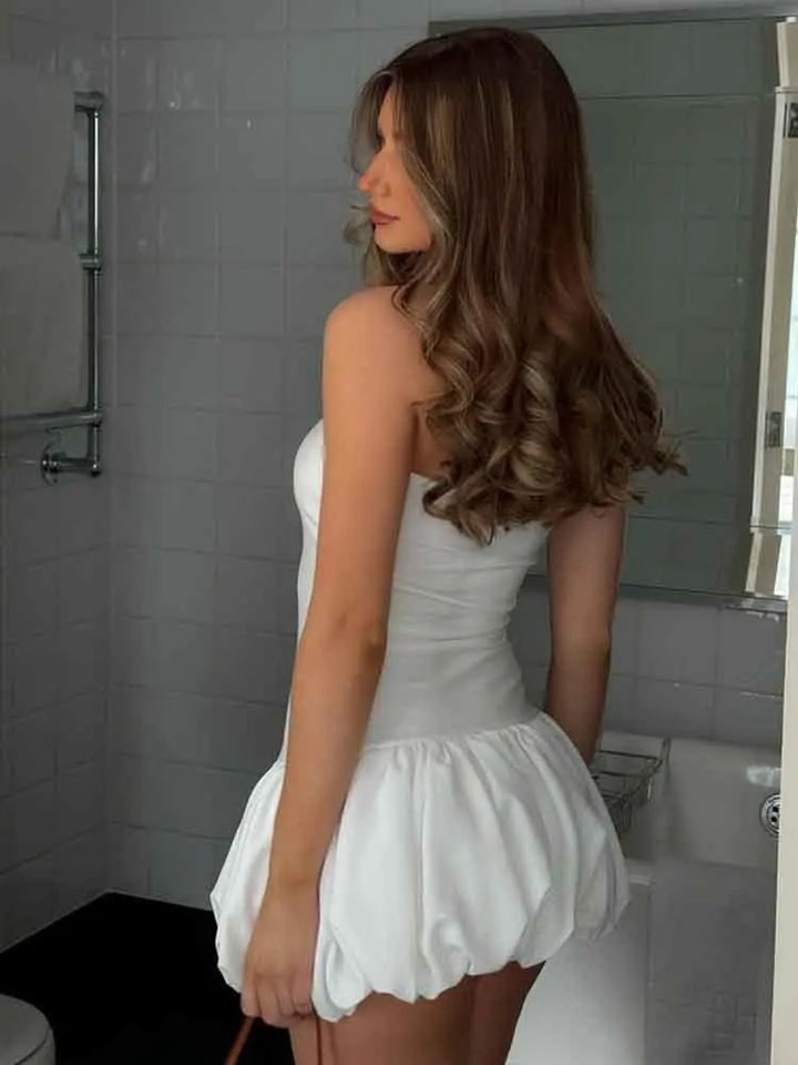 Strapless balloon-shaped mini dress - Baylor